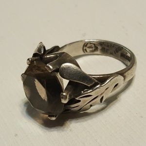Smokey topaz mexican ring